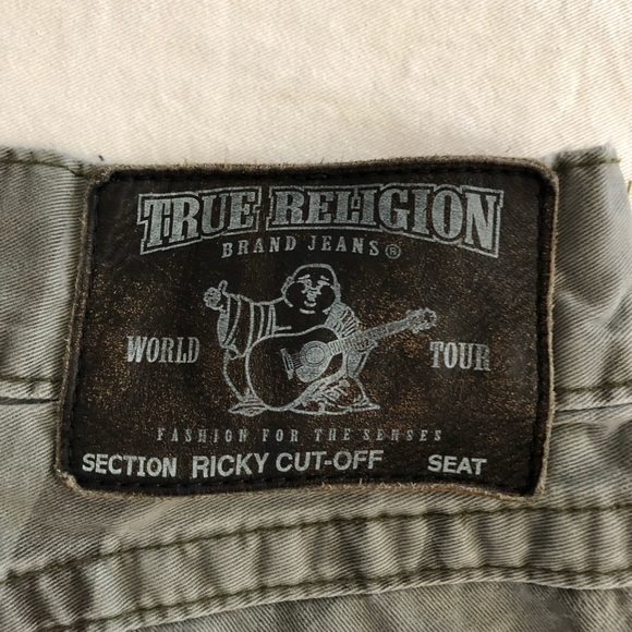 TRUE RELIGION mens RICKY CUTOFF Camo Shorts 30 - Picture 2 of 7